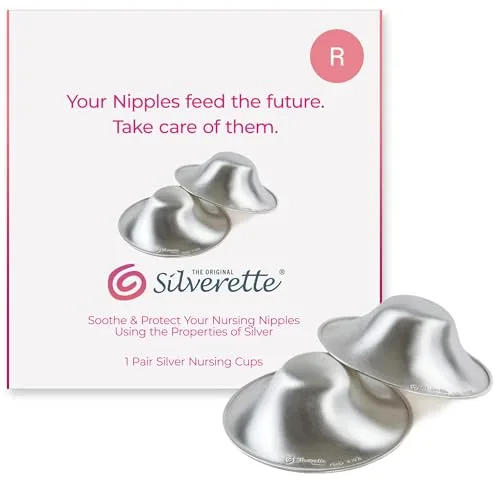 Silverette The Original Silver Nursing Cups Regular Size | Natural Nipple Relief for Breastfeeding Moms - main product image