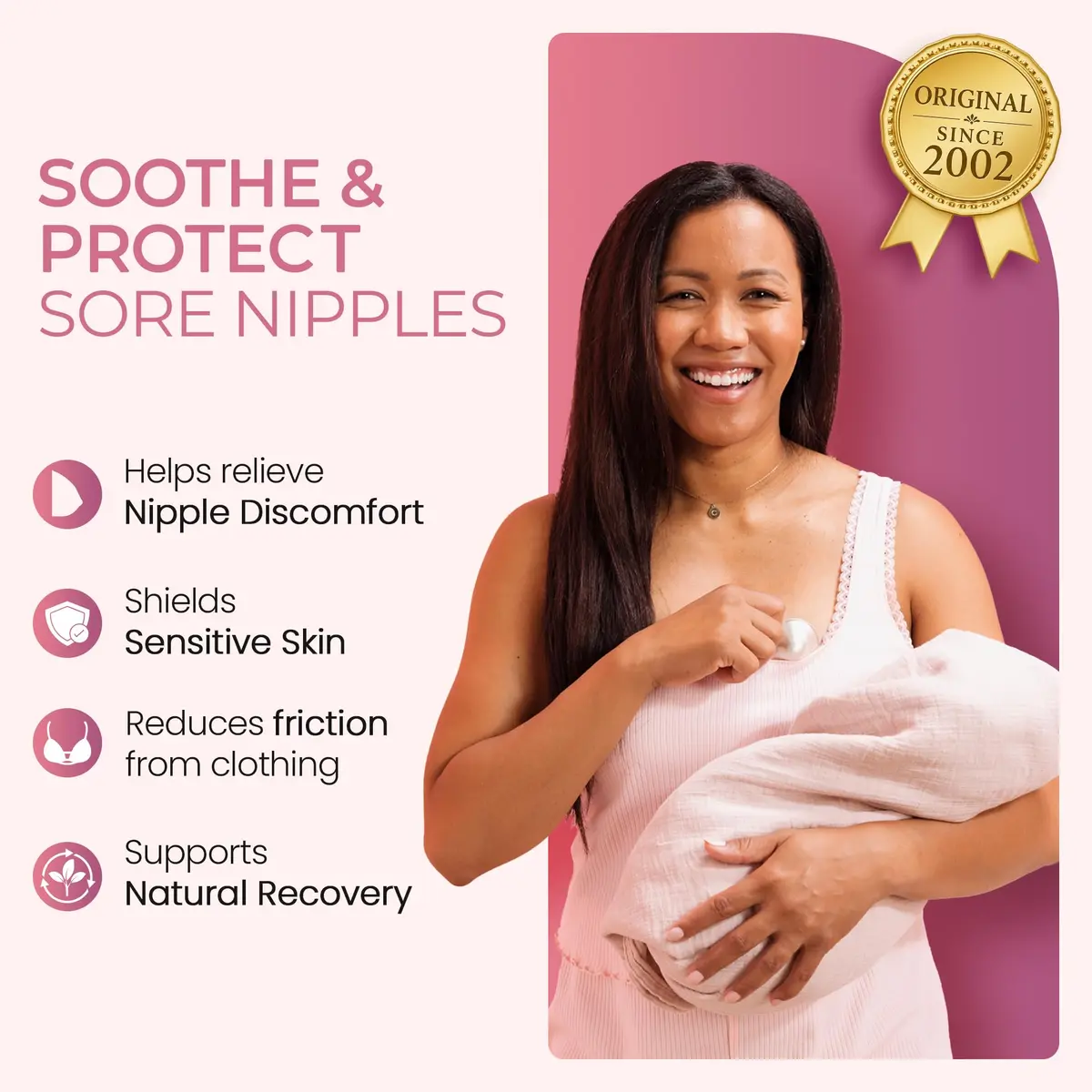 Silverette Nursing Cups Small | 925 Sterling Silver Nipple Shields for Breastfeeding - view 2
