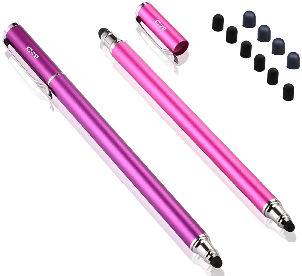 Bargains Depot 2 Pcs Input Pen 5.5" | Small Tip Series, Purple/Pink - main product image