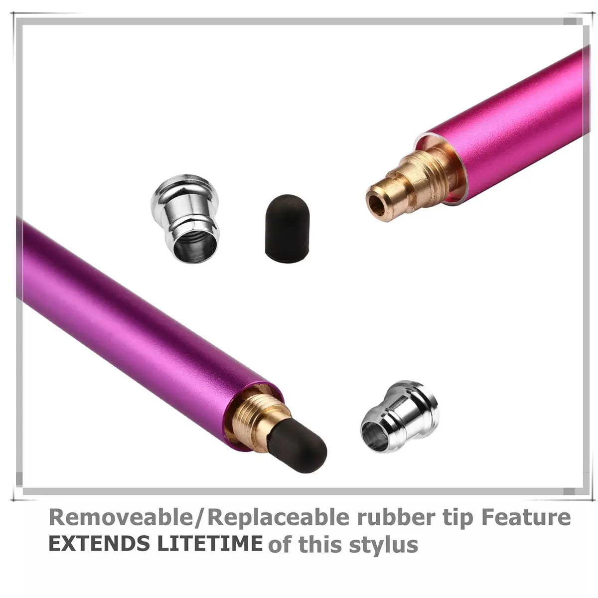 Bargains Depot 2 Pcs Input Pen 5.5" | Small Tip Series, Purple/Pink - view 7