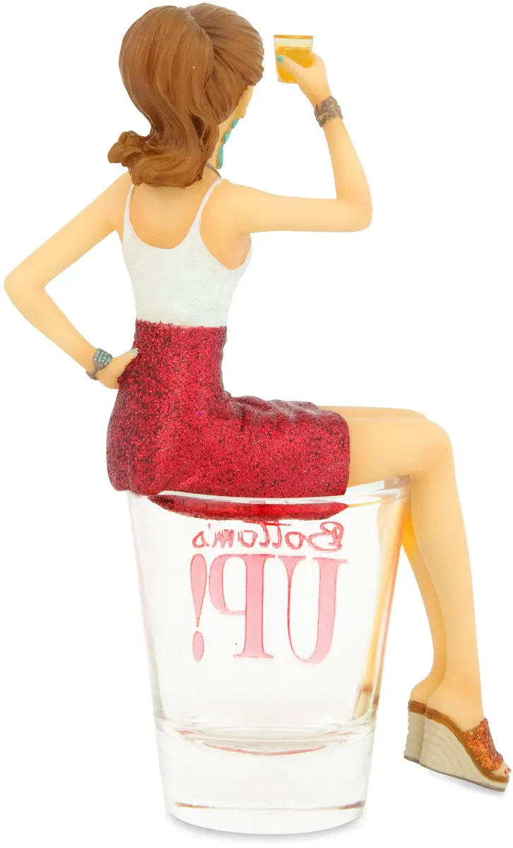 Pavilion Gift Company Hiccup Girl Shot Glass 1.5 Oz | Removable Figurine, Hand-Wash Recommended - view 2