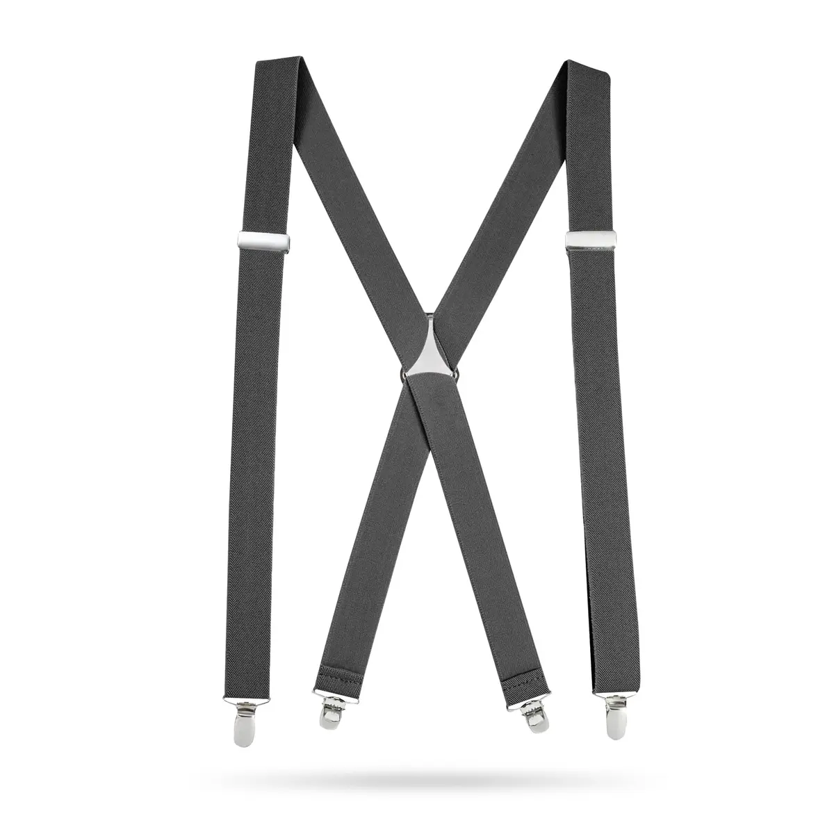Hold'Em Men’s X-Back Adjustable Suspenders Grey | Premium Quality, Classic Style, 46" Long - main product image