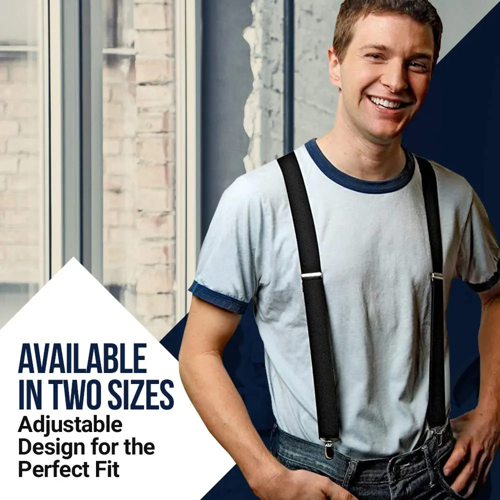 Hold'Em Men’s X-Back Adjustable Suspenders Grey | Premium Quality, Classic Style, 46" Long - view 2
