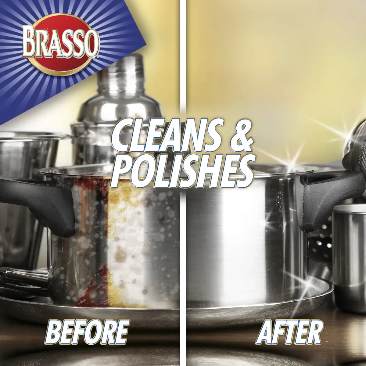 Brasso Multi-Purpose Metal Polish 235ml (8 fl oz) | Cleans & Shines Brass, Copper, Steel - view 7