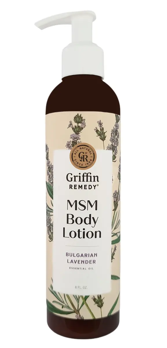 Griffin Remedy Bulgarian Lavender Body Lotion with MSM -8oz | Deep Hydration & Youthful Skin - main product image