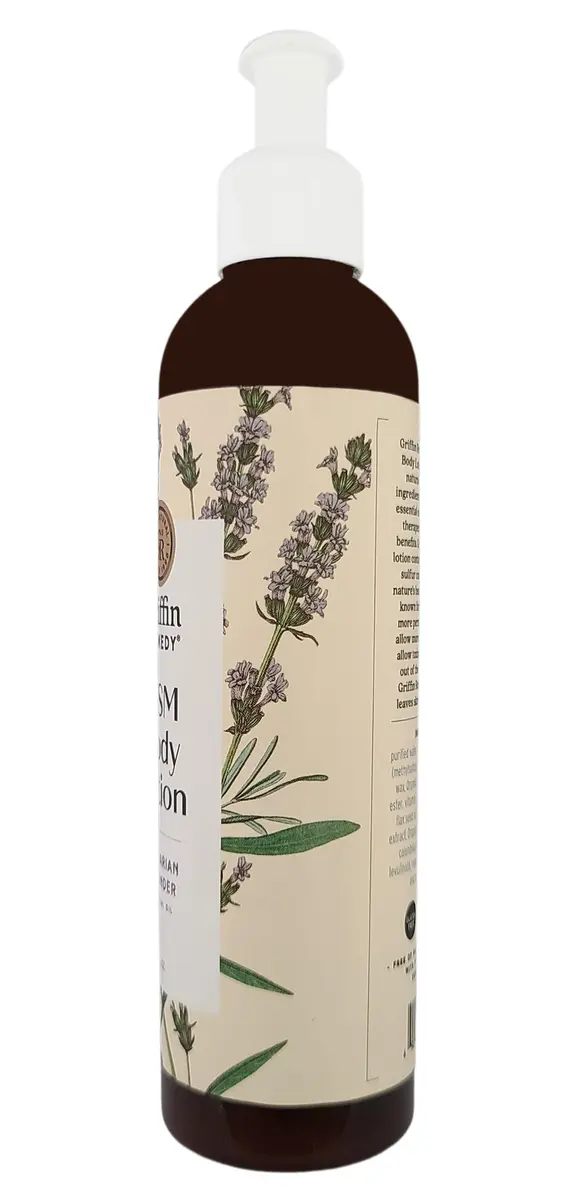 Griffin Remedy Bulgarian Lavender Body Lotion with MSM -8oz | Deep Hydration & Youthful Skin - view 2
