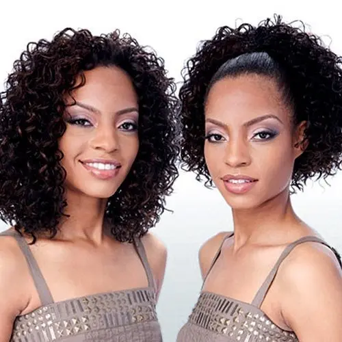 FREETRESS BRAIDS Celtic Girl Fullcap Drawstring Wig Jet Black | Heat Resistant Synthetic Hair - view 2
