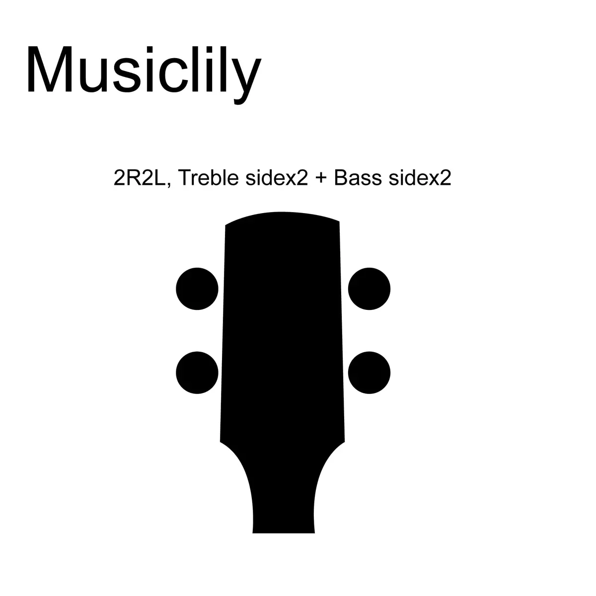 Musiclily Bass Tuning Machines, Chrome, 4 Pieces | Gear Ratio 19:1 for Ibanez Style Bass - view 3