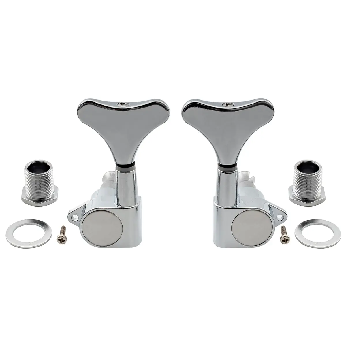Musiclily Bass Tuning Machines, Chrome, 4 Pieces | Gear Ratio 19:1 for Ibanez Style Bass - view 4