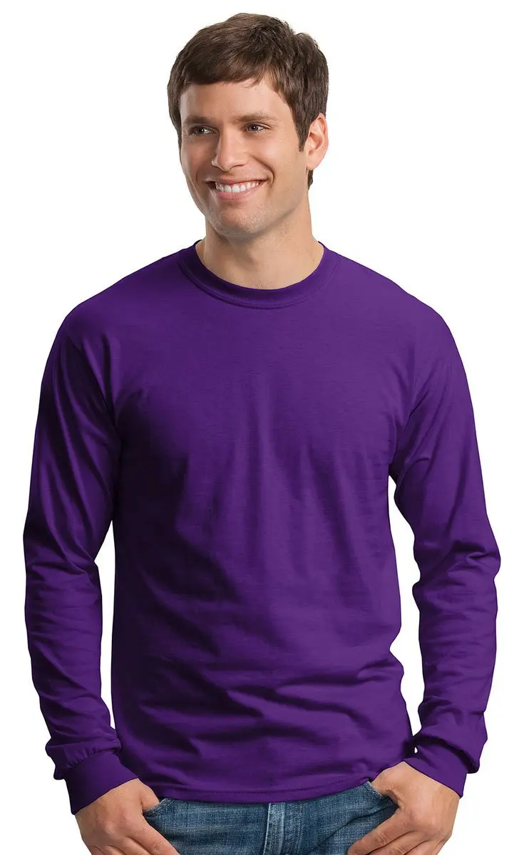 Gildan Ultra Cotton Long Sleeve T-Shirt 20F Purple XL | Classic Comfort & Durability - main product image