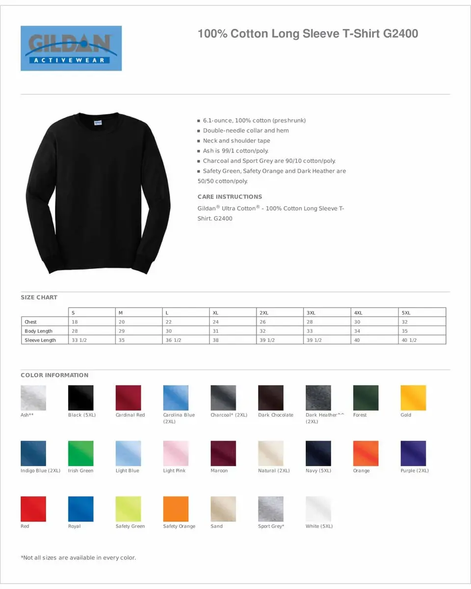 Gildan Ultra Cotton Long Sleeve T-Shirt 20F Purple XL | Classic Comfort & Durability - view 5