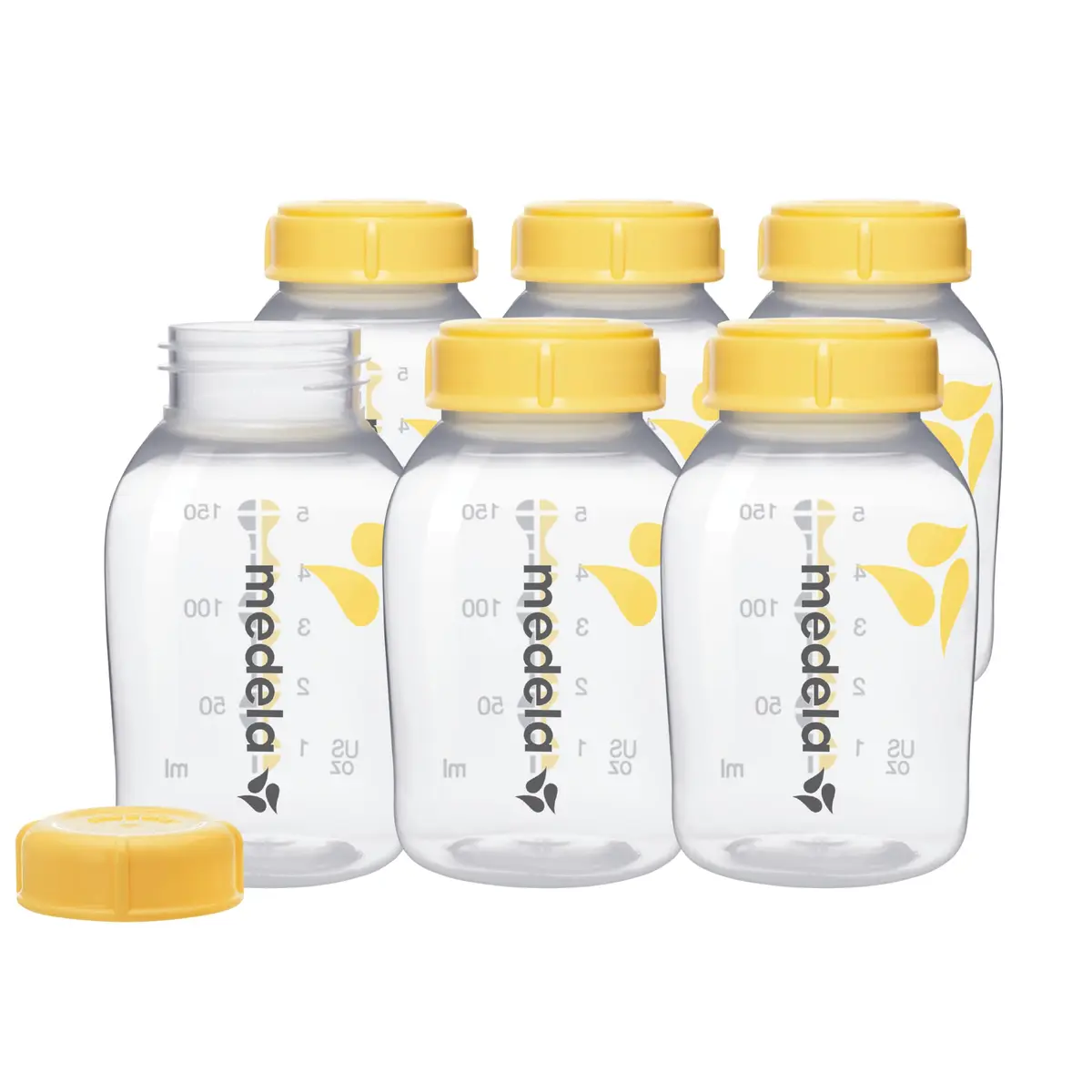 Medela 5oz Breast Milk Storage Bottles | Leak-Proof BPA-Free 6 Pack - main product image