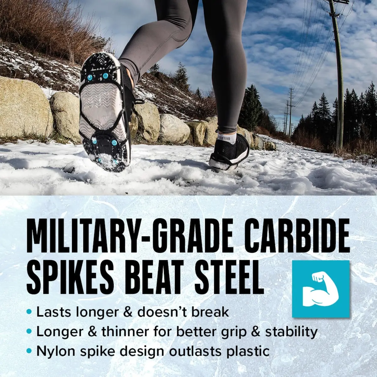 Due North Everyday G3 Ice Cleat for Snow & Ice | Secure Fit & Superior Traction (70-120 chars) - view 6