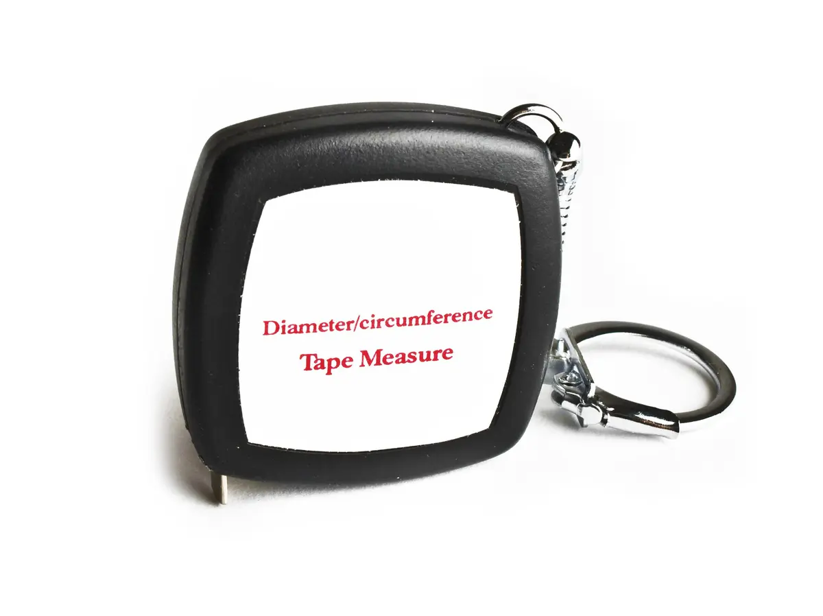 Perfect Measuring Tape Pocket Precision Circumference and Diameter Tape Measure 2m (6.6ft) | Accurate Steel Blade with Keychain - main product image