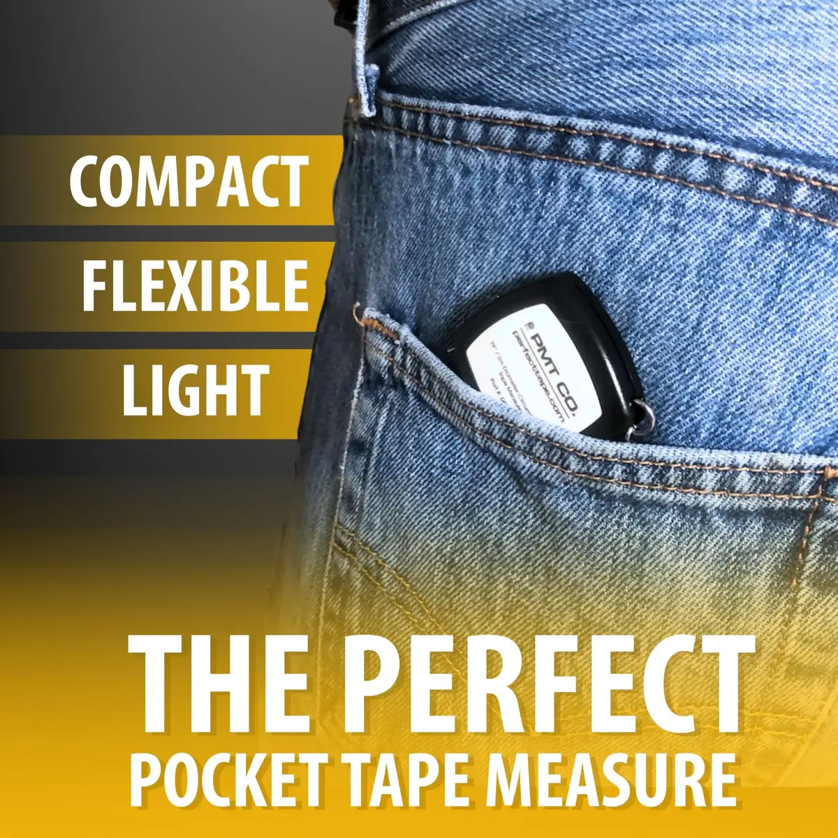 Perfect Measuring Tape Pocket Precision Circumference and Diameter Tape Measure 2m (6.6ft) | Accurate Steel Blade with Keychain - view 2