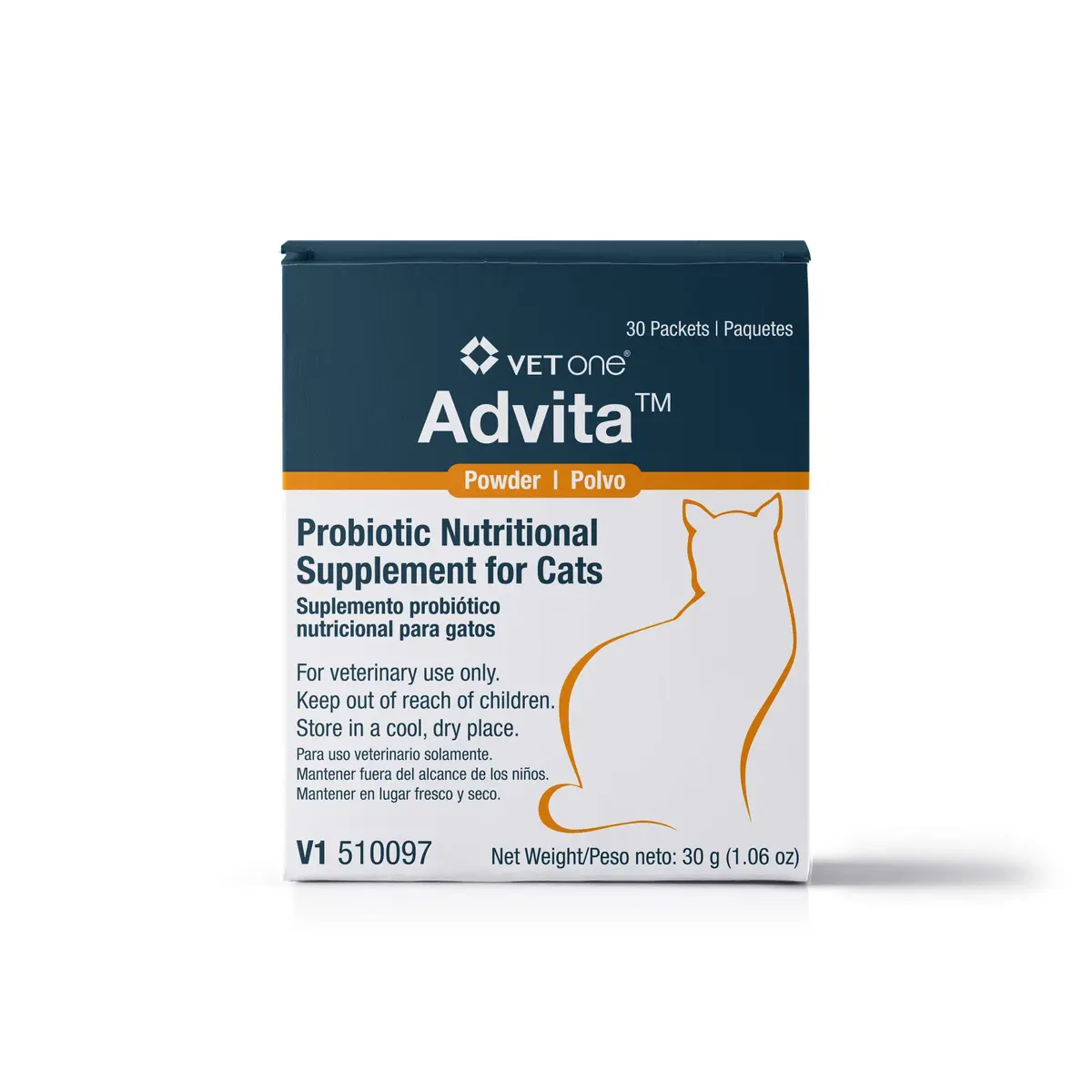 Vet One Advita™ Probiotic Powder for Cats 1g Packets | Supports Digestion & Immunity - main product image