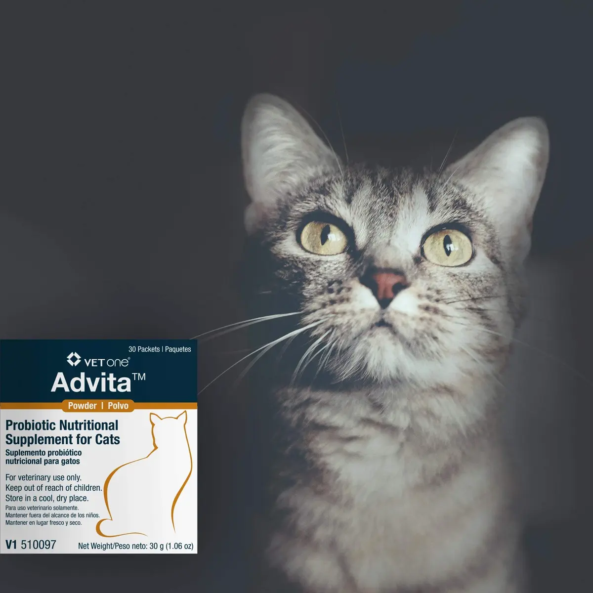 Vet One Advita™ Probiotic Powder for Cats 1g Packets | Supports Digestion & Immunity - view 3