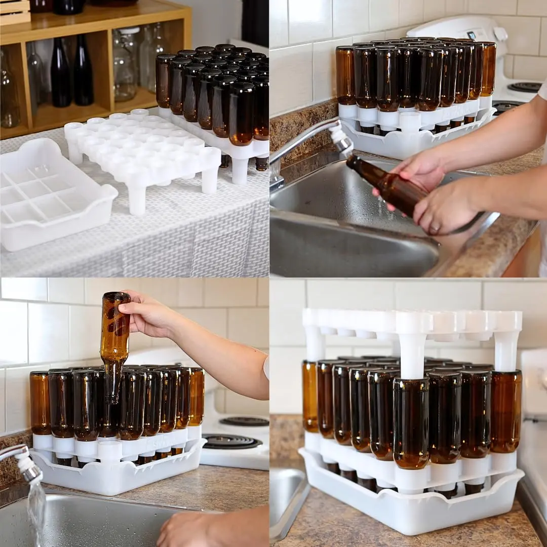 FastRack 24-Bottle Drying Rack & Tray | Stackable, Dishwasher Safe, Made in USA (70-120 chars) - view 4
