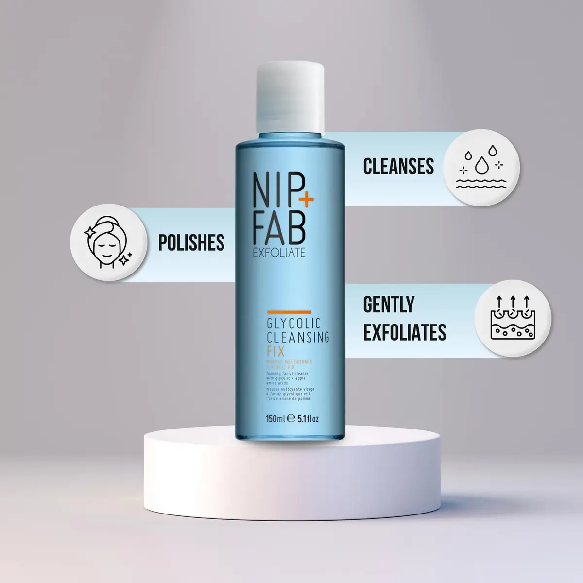 Nip+Fab Glycolic Cleansing Fix 5.1 fl oz | Deep Glycolic Acid Face Wash for Radiant Skin - view 5
