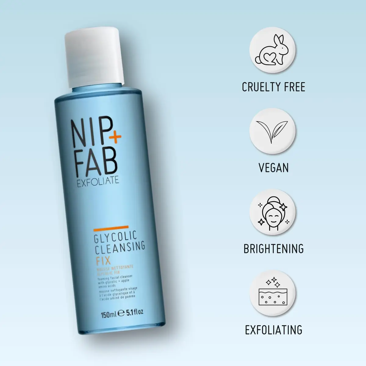 Nip+Fab Glycolic Cleansing Fix 5.1 fl oz | Deep Glycolic Acid Face Wash for Radiant Skin - view 2
