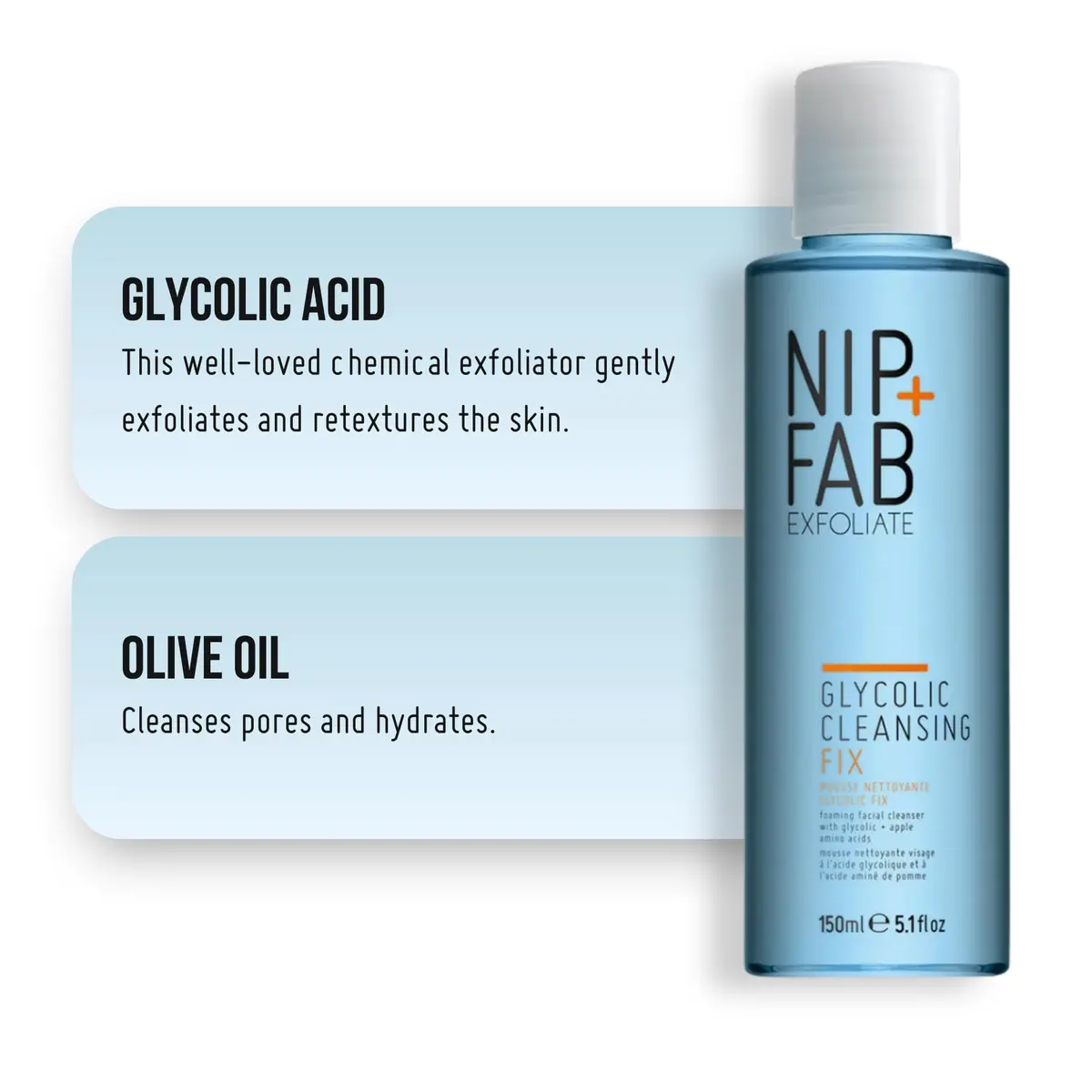 Nip+Fab Glycolic Cleansing Fix 5.1 fl oz | Deep Glycolic Acid Face Wash for Radiant Skin - view 4