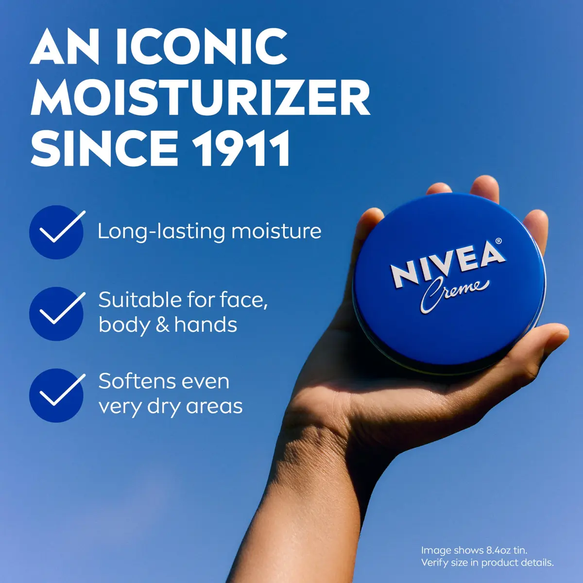 NIVEA Creme Intensive Moisturizing Cream for Face, Body & Hands 13.5 Oz (380g) | Classic Rich Formula for Dry Skin - view 2