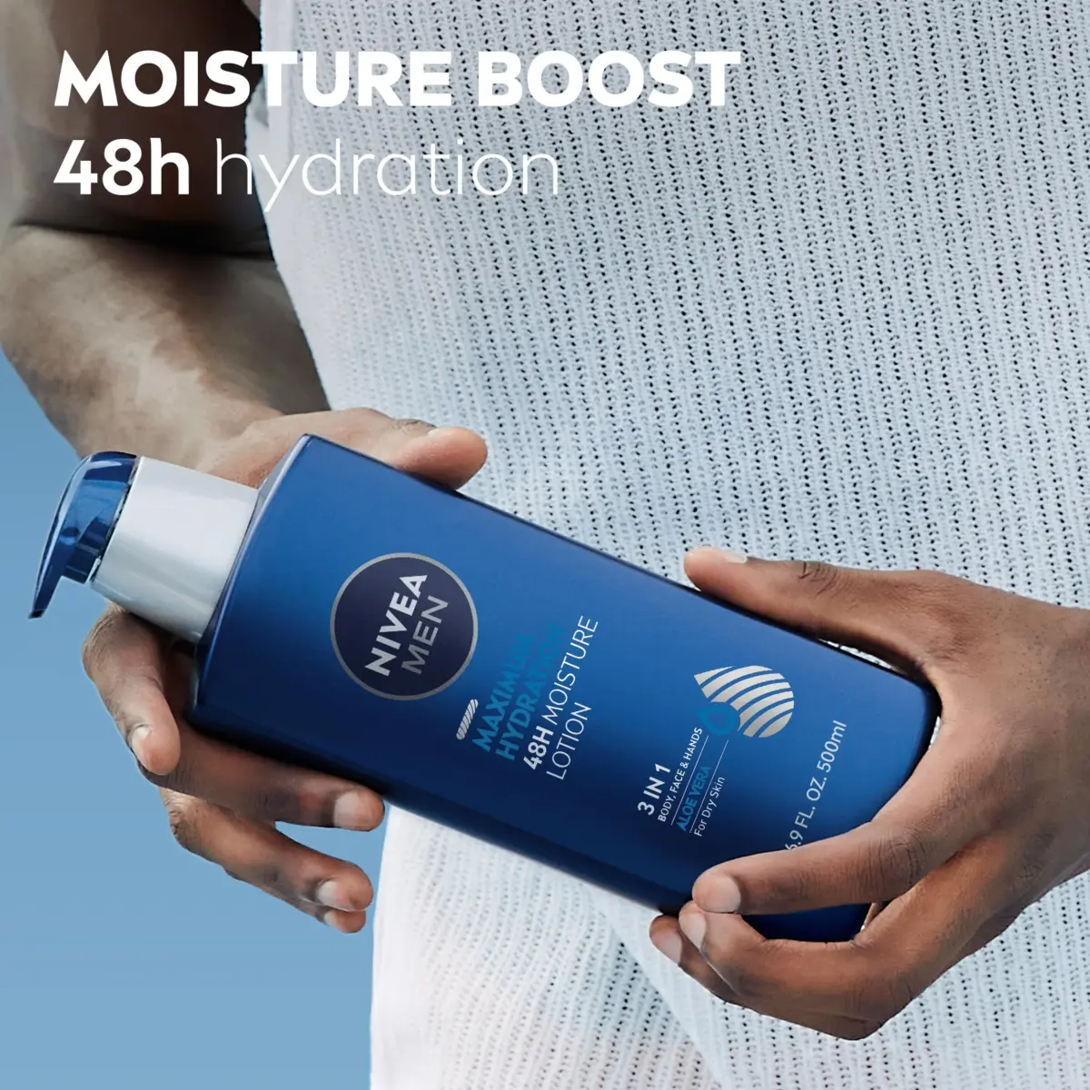 NIVEA MEN Maximum Hydration Body Lotion 500ml (16.9 Fl Oz) | 48-Hour Intensive Moisture for Dry Skin - view 5