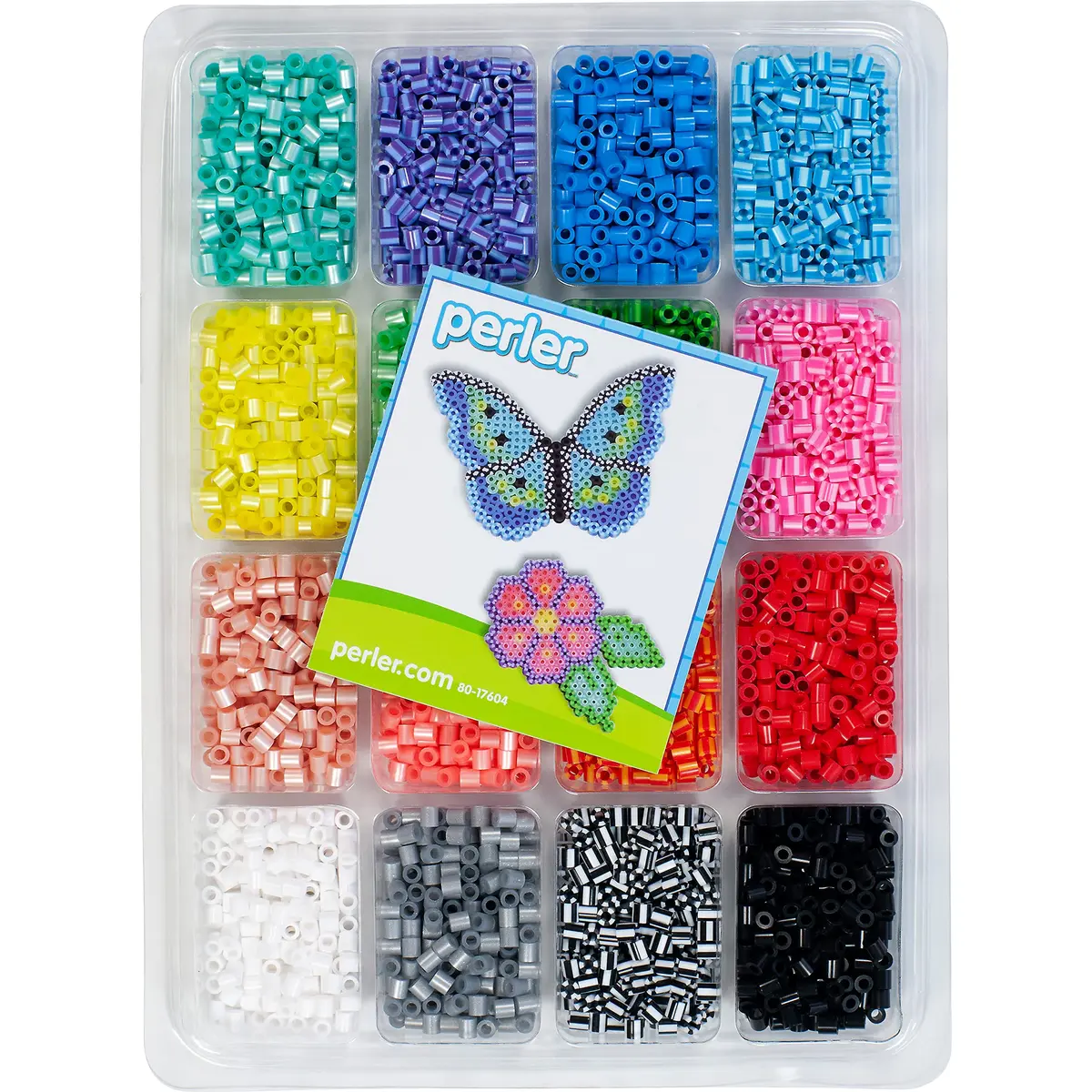 Perler Beads Stripes 'n Pearls Fuse Beads 4000 Count with Storage Tray | Ages 6+ - view 3
