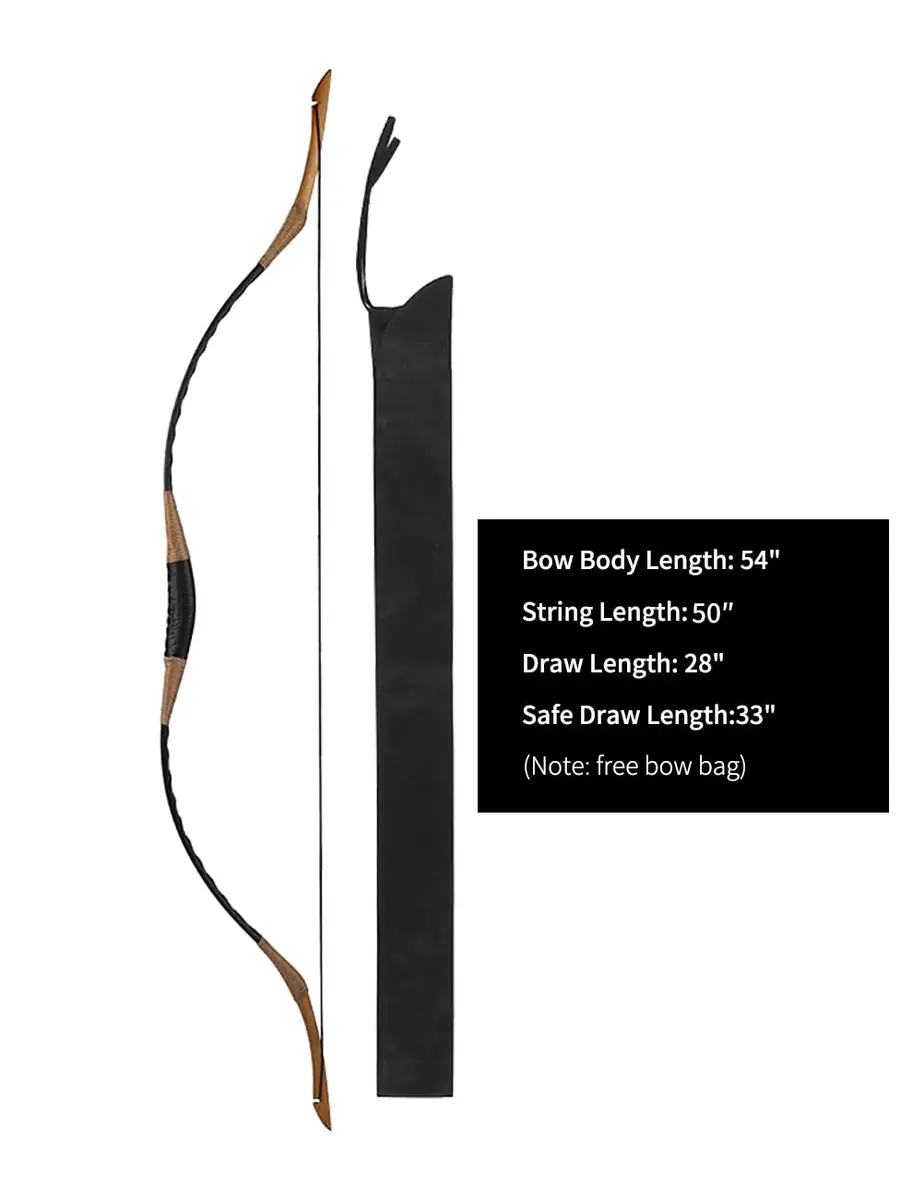 longbowmaker Hungarian Style Handmade Longbow Flagella Recurve Horsebow Archery 40LB - main product image