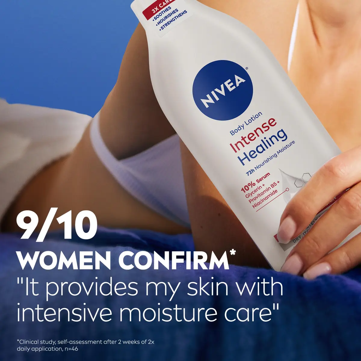 NIVEA Intense Healing Body Lotion 16.9 Fl Oz | 72-Hour Moisture for Dry Skin - view 7