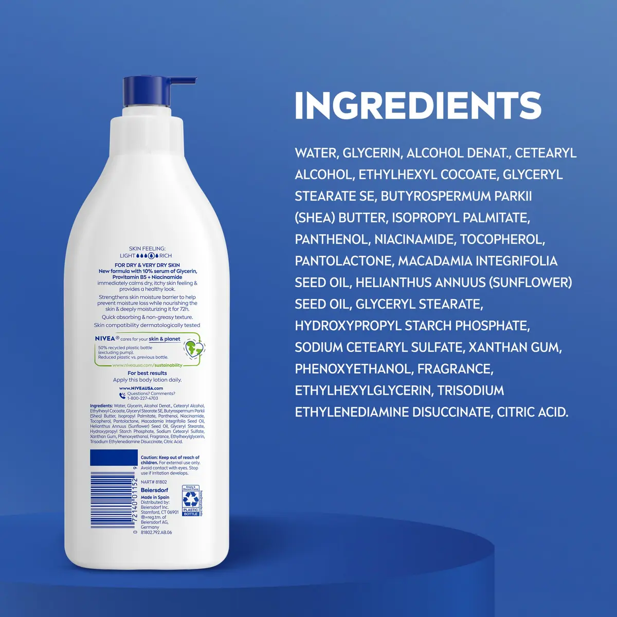 NIVEA Intense Healing Body Lotion 16.9 Fl Oz | 72-Hour Moisture for Dry Skin - view 9