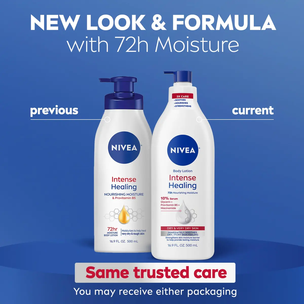 NIVEA Intense Healing Body Lotion 16.9 Fl Oz | 72-Hour Moisture for Dry Skin - view 2