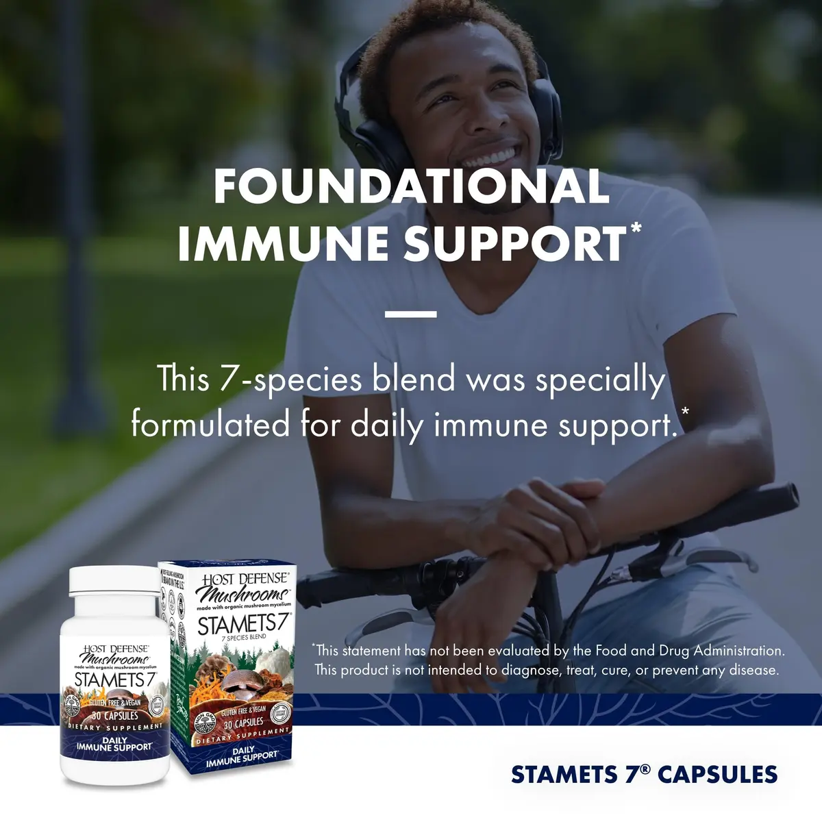 Host Defense Stamets 7 Immune Support Capsules 30 Count | 7-Species Mushroom Blend for Daily Wellness - view 5