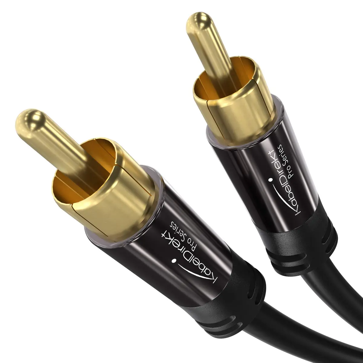 KabelDirekt RCA/Phono Subwoofer Lead Cable 6ft | 75 Ohm Impedance, Durable Shielding - main product image
