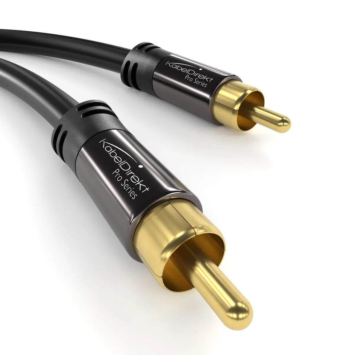 KabelDirekt RCA/Phono Subwoofer Lead Cable 6ft | 75 Ohm Impedance, Durable Shielding - view 2