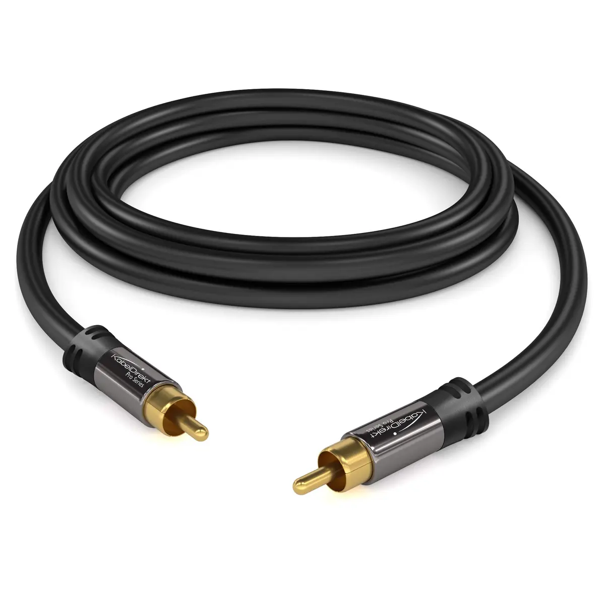 KabelDirekt RCA/Phono Subwoofer Lead Cable 15ft | 75 Ohm Impedance for Audio & Video - view 3