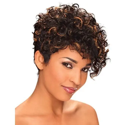 Zury Synthetic Wig Jenna 5 Inch Spiral Curl | Short Tapered Back, Synthetic Fiber, Female - view 2