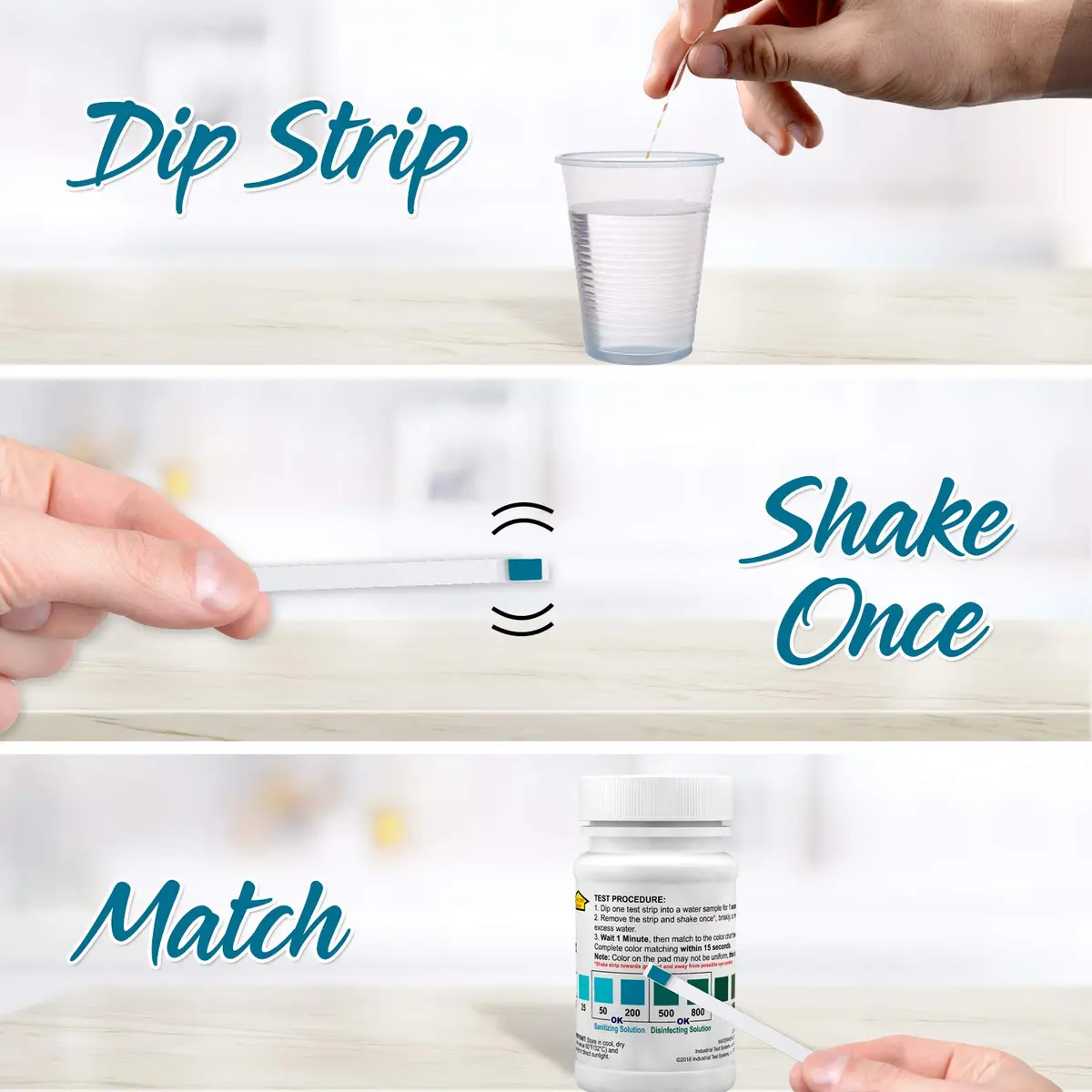 Industrial Test Systems WaterWorks 480124 Free Chlorine Test Strip 0-2000ppm | Ultra High Range, 61 Sec Test - view 4