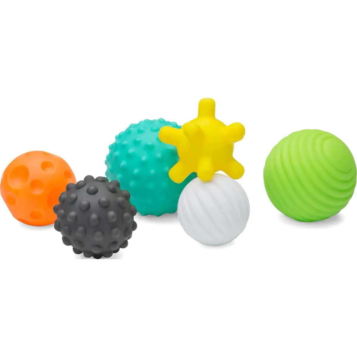Infantino Textured Multi Ball Set, Sensory Toy, 6-Piece, 6+ Months | BPA-Free Baby Balls - main product image