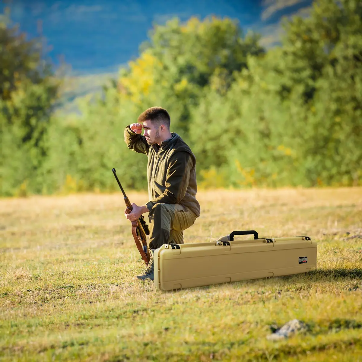 SKB iSeries Single Rifle Case, Tan, 49 in | Waterproof, Impact-Resistant, USA Made - view 4