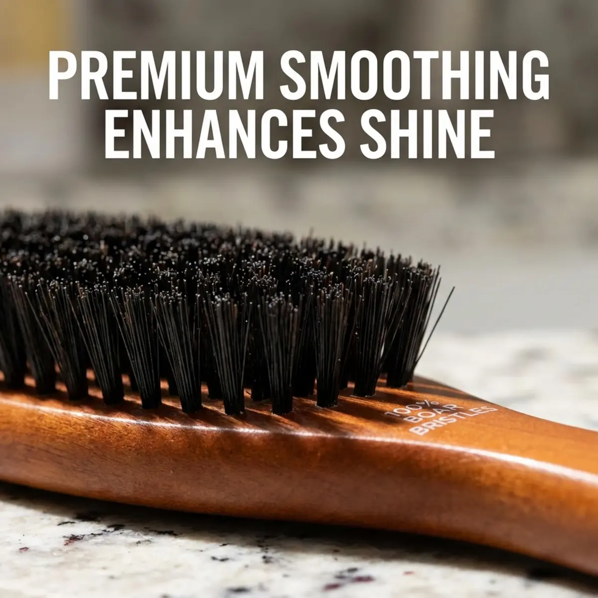 Goody Smoothing Hairbrush with Natural Boar Bristles & Wooden Handle | Frizz Control & Shine (1 Count) - view 4