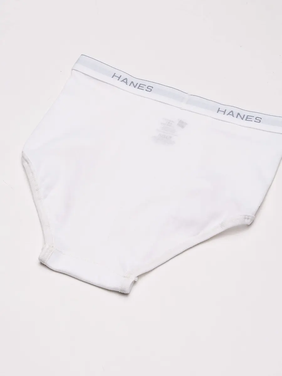 Hanes Men's 6-Pack FreshIQ Tagless Cotton Briefs in White, Large | Breathable, Tag-Free Comfort - view 5