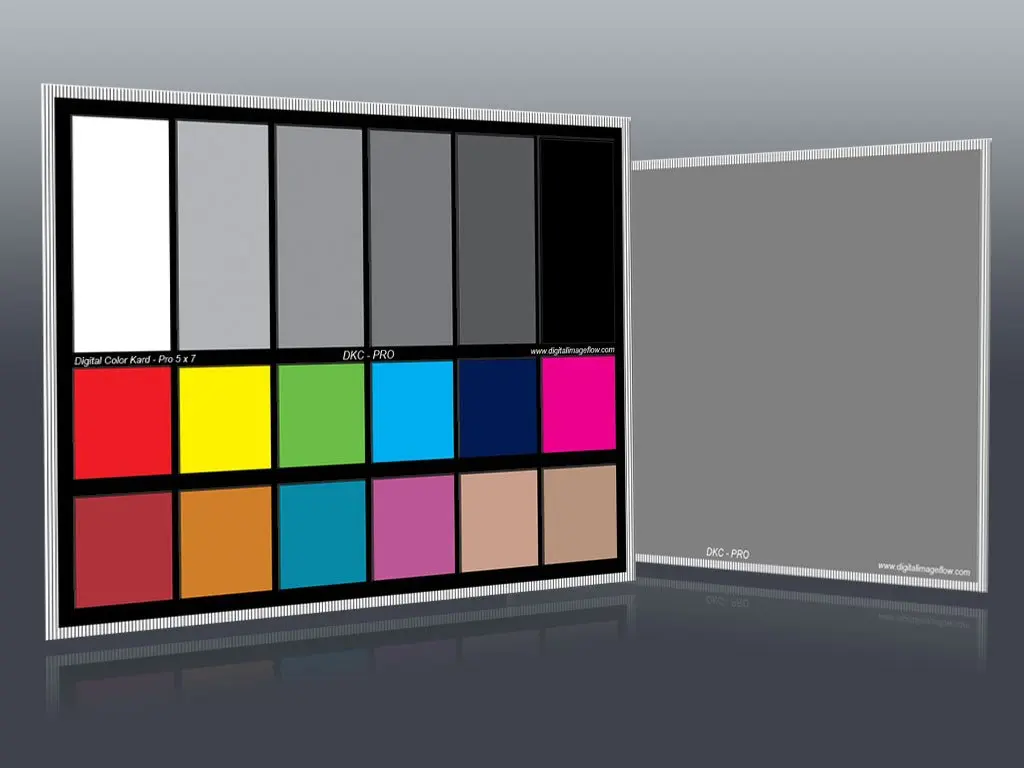 DGK Color Tools DKC-Pro 5" x 7" Set of 2 White Balance and Color Calibration Charts with 12% and 18% Gray | Pro Quality for Photography - main product image