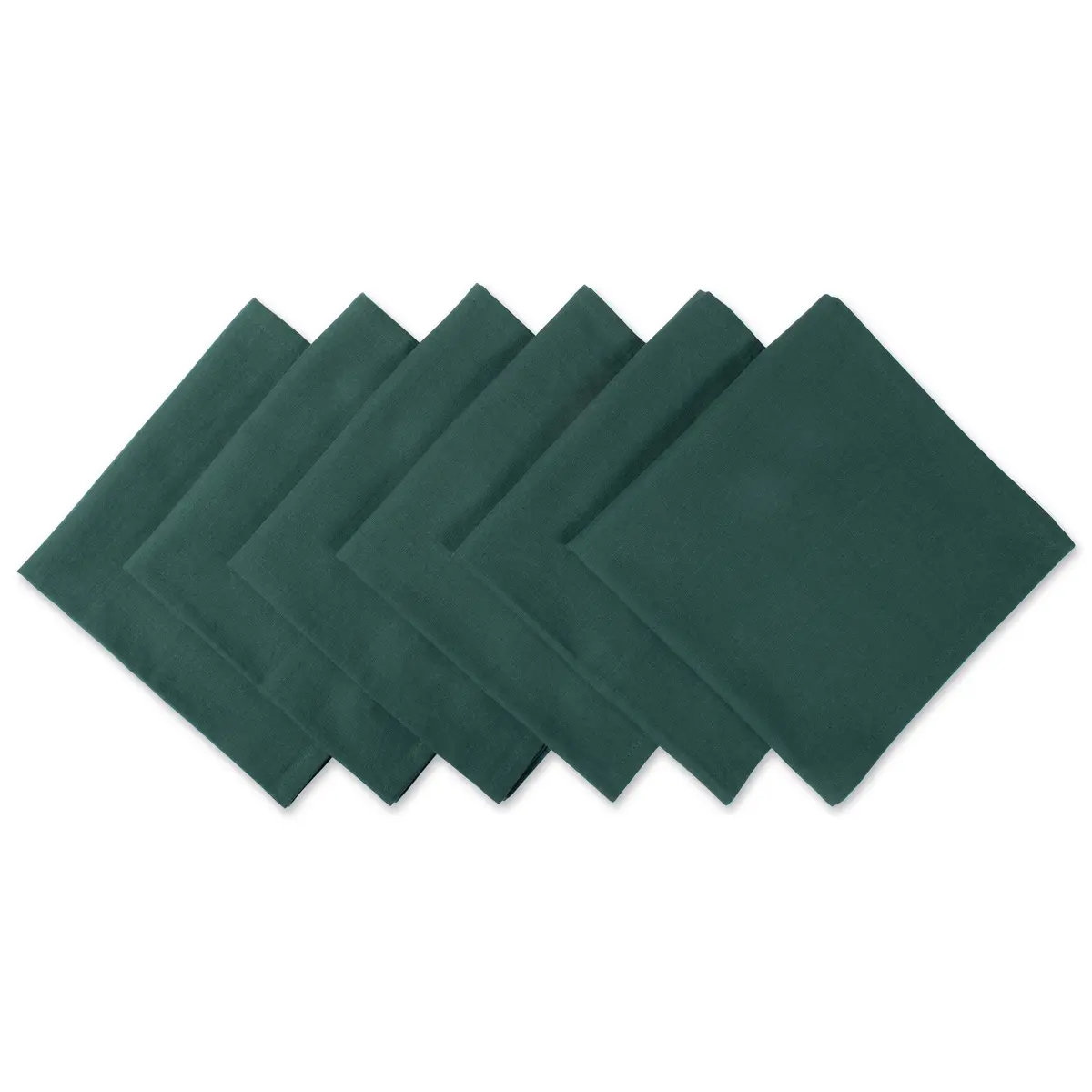 DII Solid Napkin Set Collection, 20x20 in Dark Green | 6 Piece Cotton Napkins for Home & Events - main product image