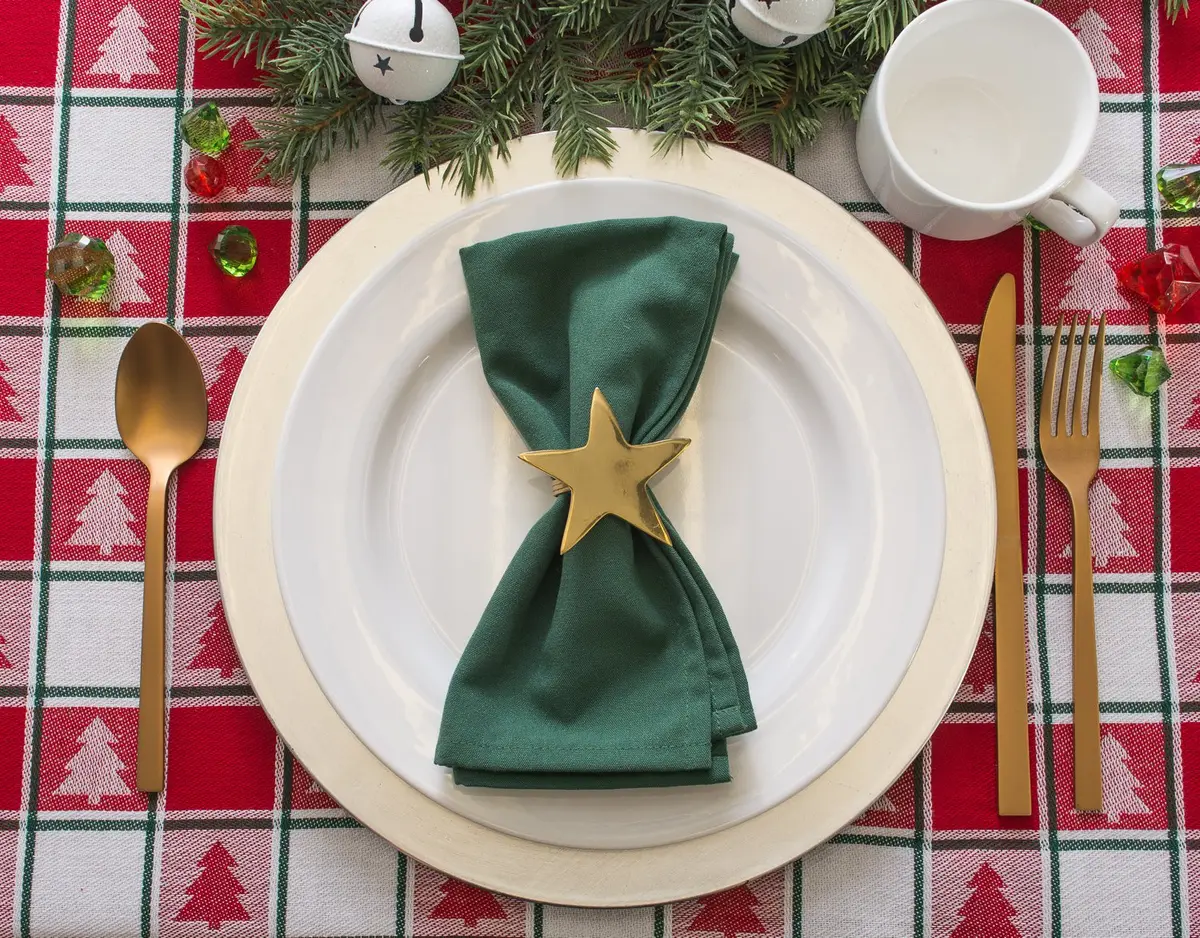 DII Solid Napkin Set Collection, 20x20 in Dark Green | 6 Piece Cotton Napkins for Home & Events - view 7