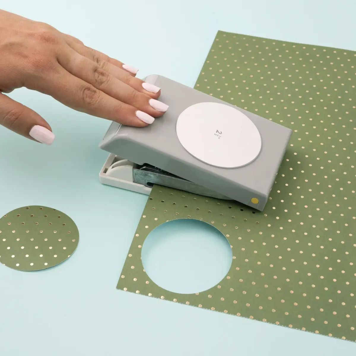 EK Tools Circle Paper Punch 2.5-Inch White | Create Border Art Shapes - view 6