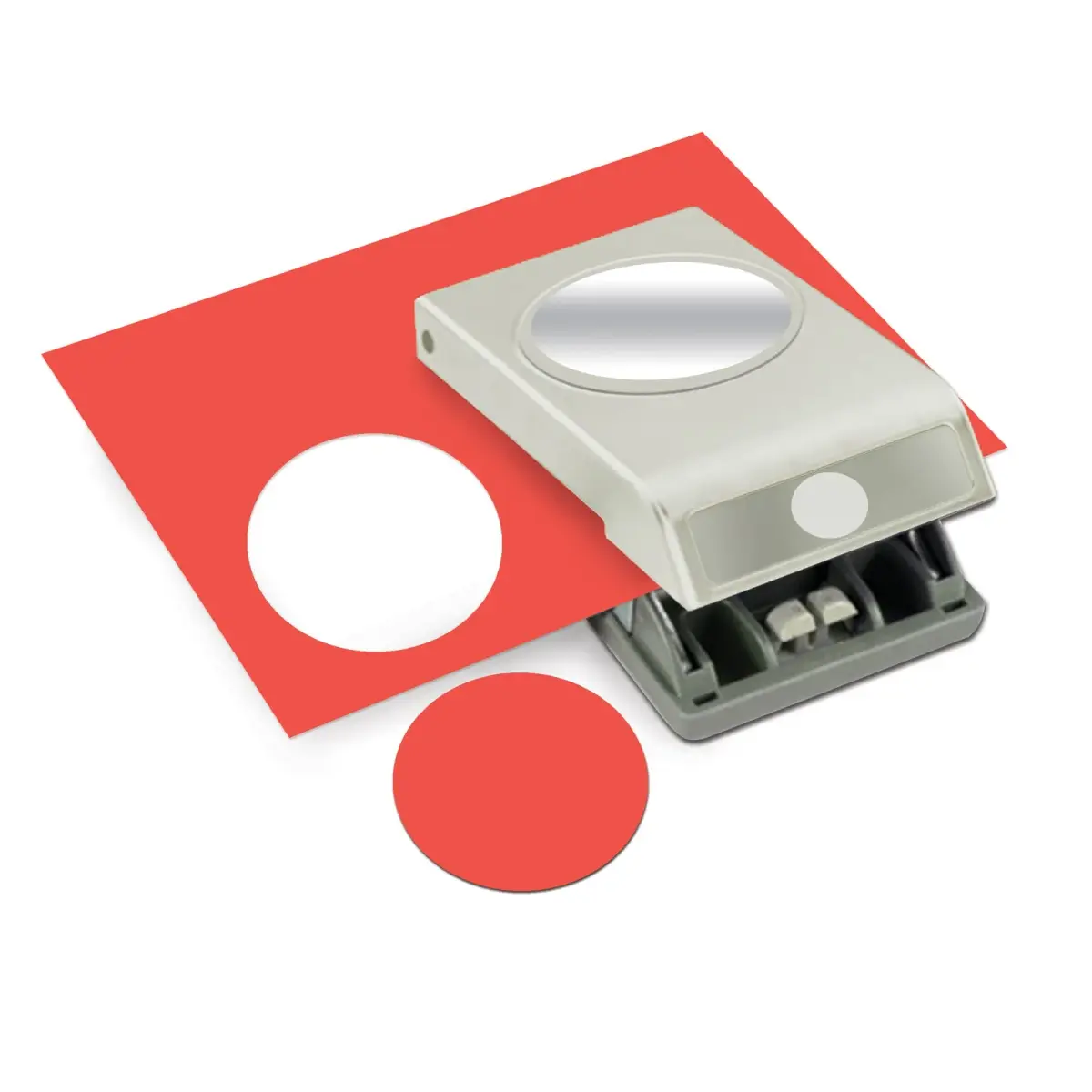 EK Tools Circle Paper Punch 2.5-Inch White | Create Border Art Shapes - view 2