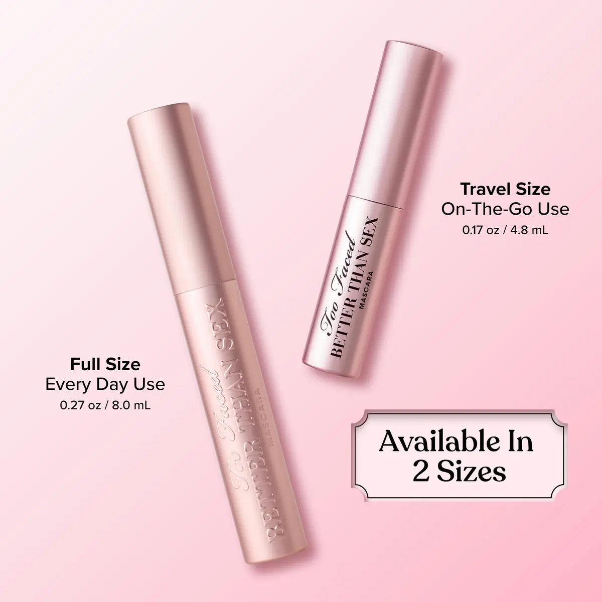 Too Faced Better Than Sex Mascara 0.17 Fl Oz | Vegan, Dramatic Volume & Length, Cruelty-Free, Travel Size - view 7