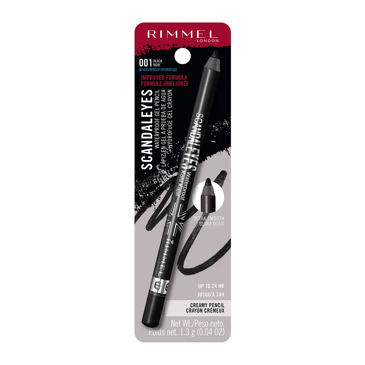 Rimmel Waterproof Gel Pencil Eyeliner 0.04oz | Long-Wearing, Smudge-Proof, Safe for Sensitive Eyes - view 2
