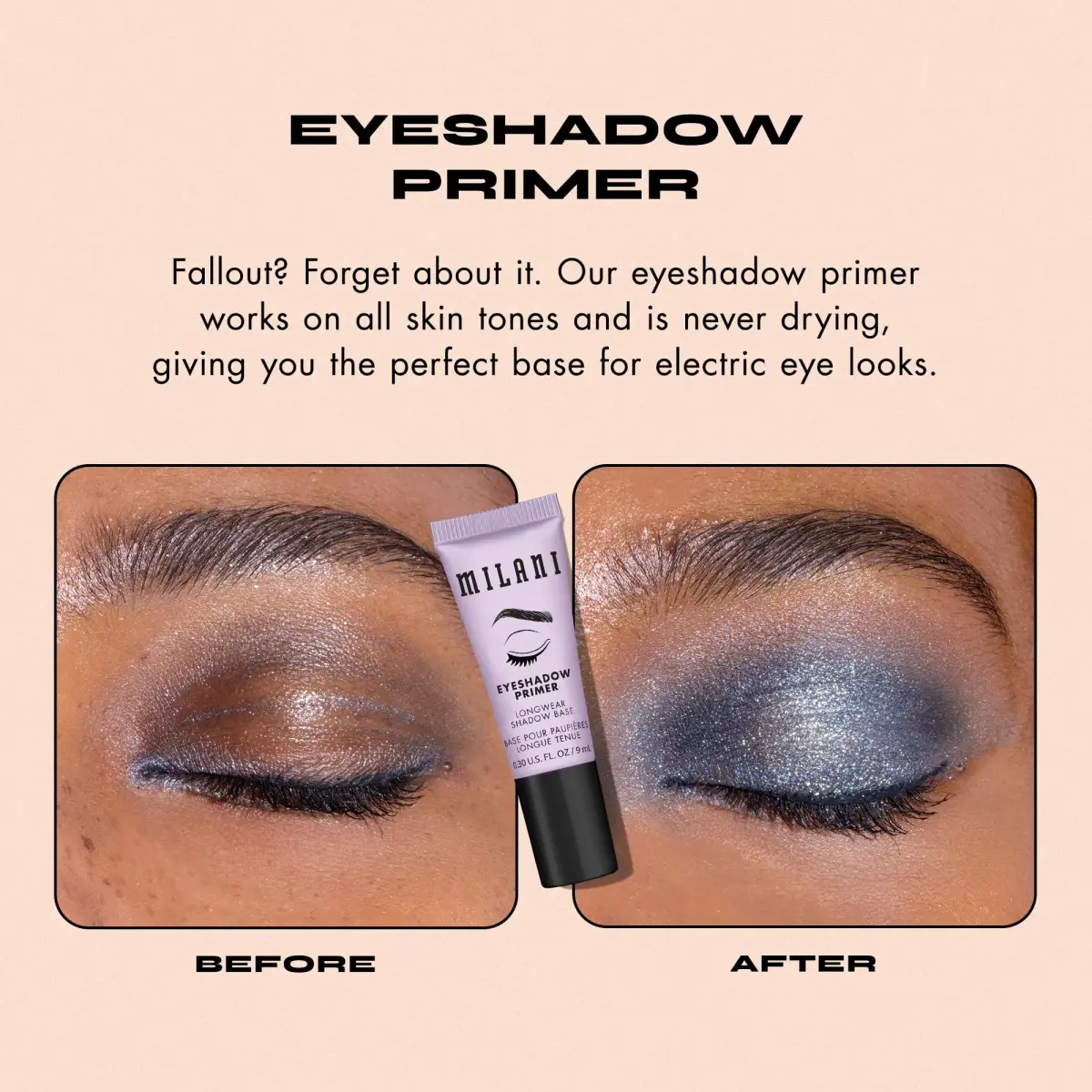 Milani Eyeshadow Primer Clear Longwear Crease-Proof Eye Makeup Base 8ml (0.3 Fl Oz) | Maximizes Pigment & Color Payoff - view 3